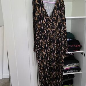 Disturbia Black Floral Atropos Jumpsuit